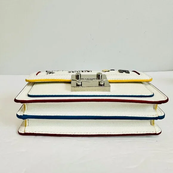 KARL LAGERFELD PARIS STUDDED EMBELLISHED RHINESTONE SMALL CROSSBODY BAG - Picture 7 of 14